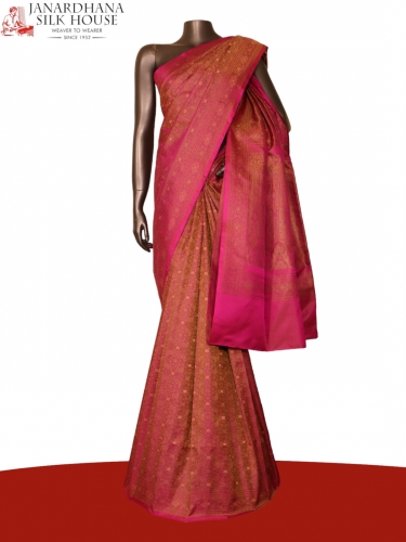 Exquisite Handloom Jamawar Tanchoi Silk Saree-Master Weaves